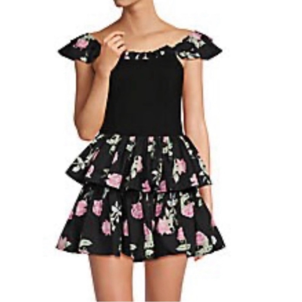 LoveShackFancy Sanam Floral Mini Dress Size 8 - Picture 2 of 8